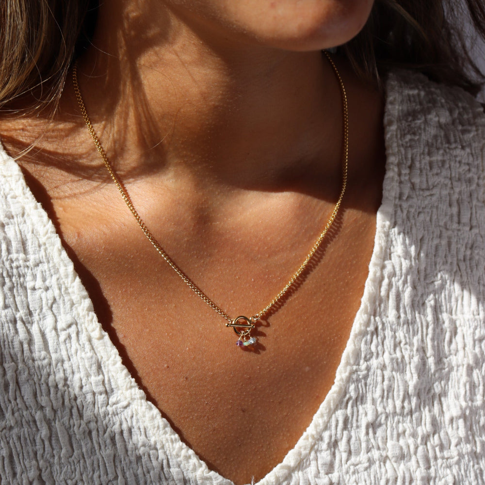 Birthstone Toggle Necklace