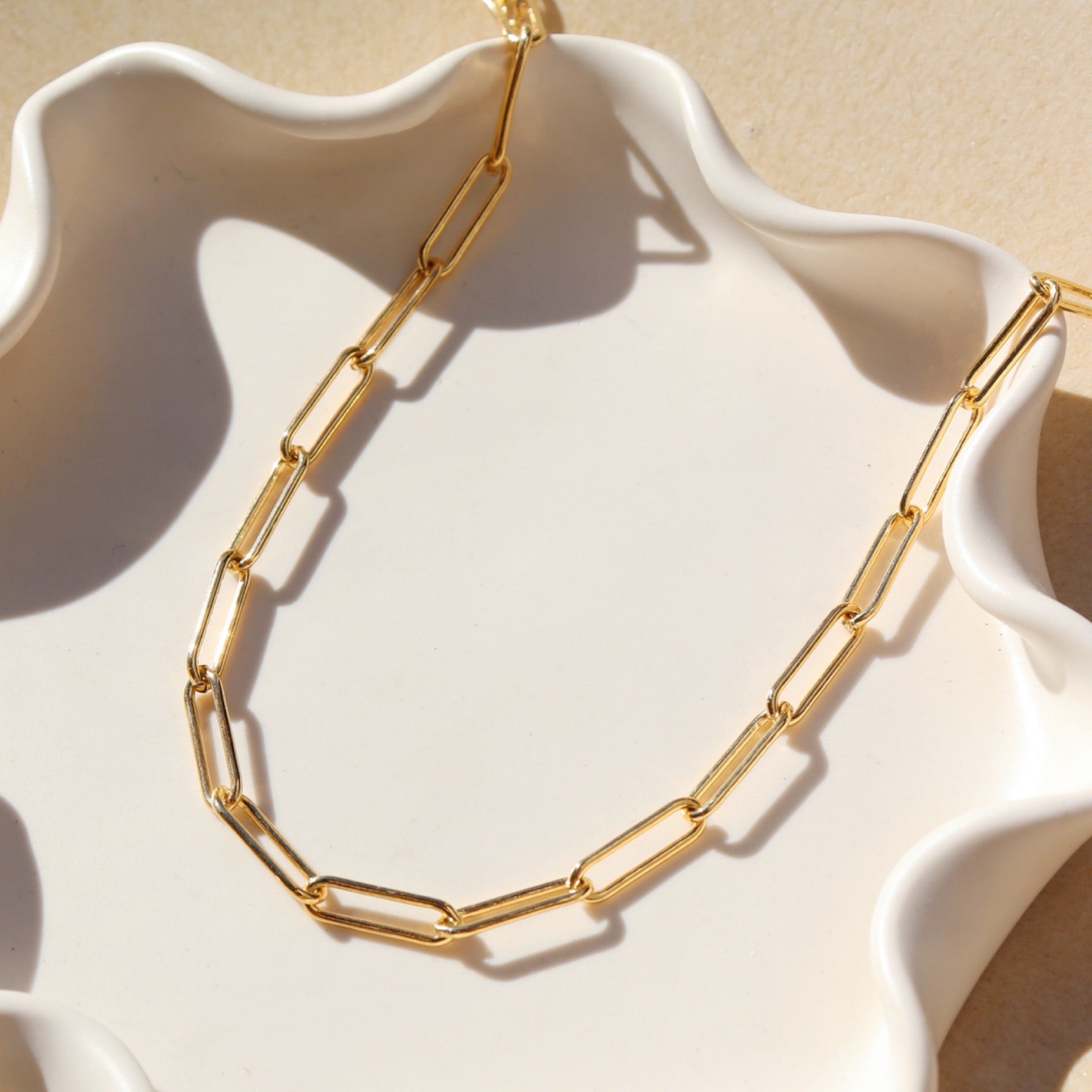 Chain Link Choker in 14k gold fill
