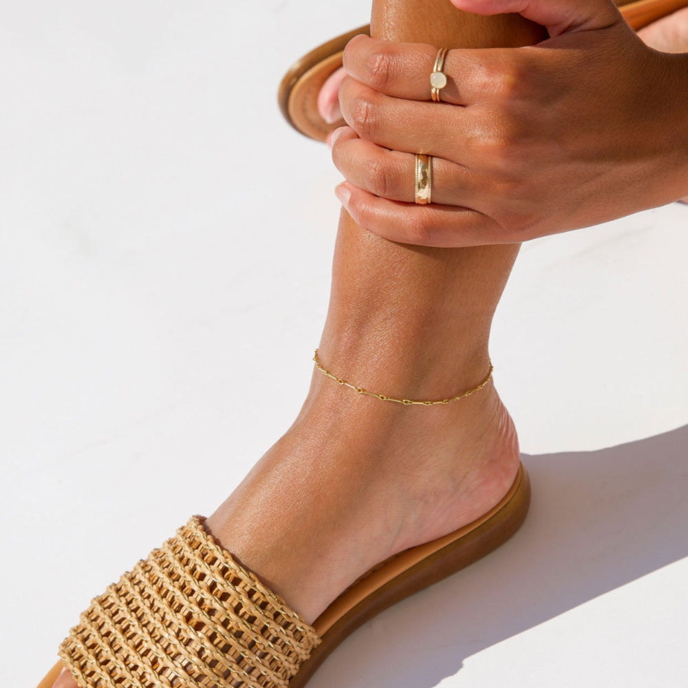 Dot + Dash Anklet