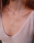 Crescent Moon Necklace - Token Jewelry - Eau Claire Jewelry Store - Local Jewelry - Jewelry Gift - Women's Fashion - Handmade jewelry - Sterling Silver Jewelry - Gold filled jewelry - Jewelry store near me