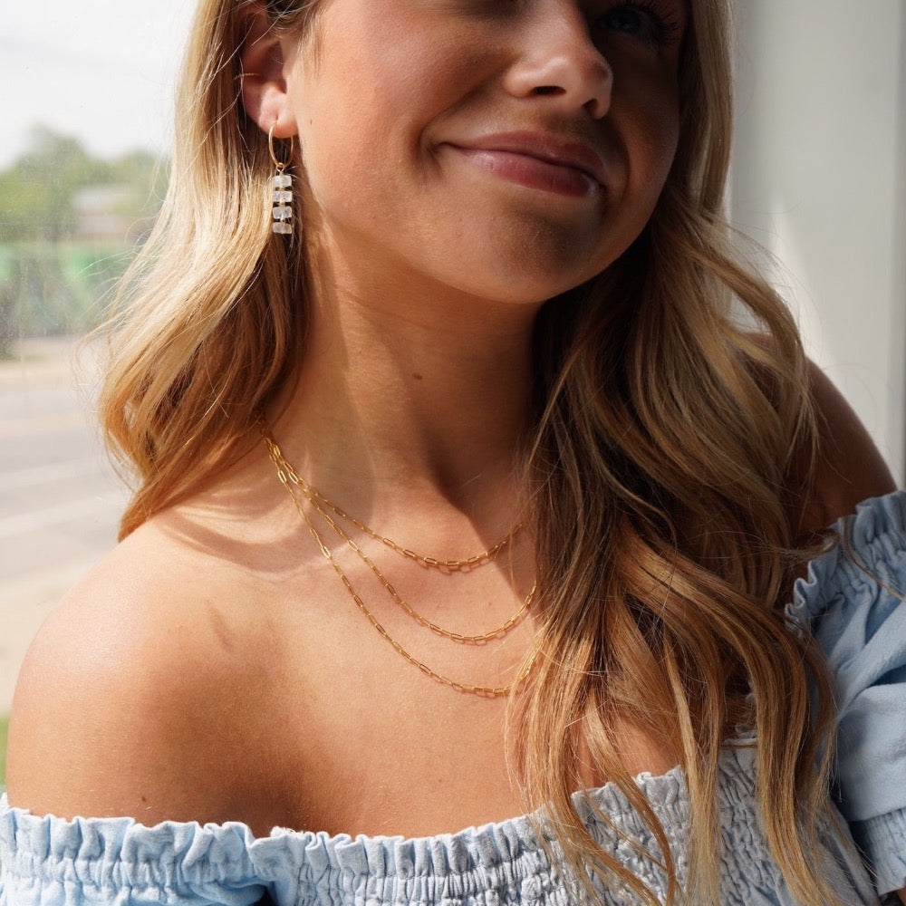 Model Wearing 14k gold fill Cosette chain