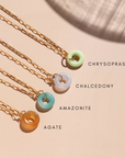 Full Circle Pendant - Chalcedony