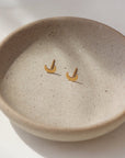 tiny moon studs - token jewelry - hypoallergenic - non tarnish - nickel free - tiny studs - 14k gold fill stud earrings