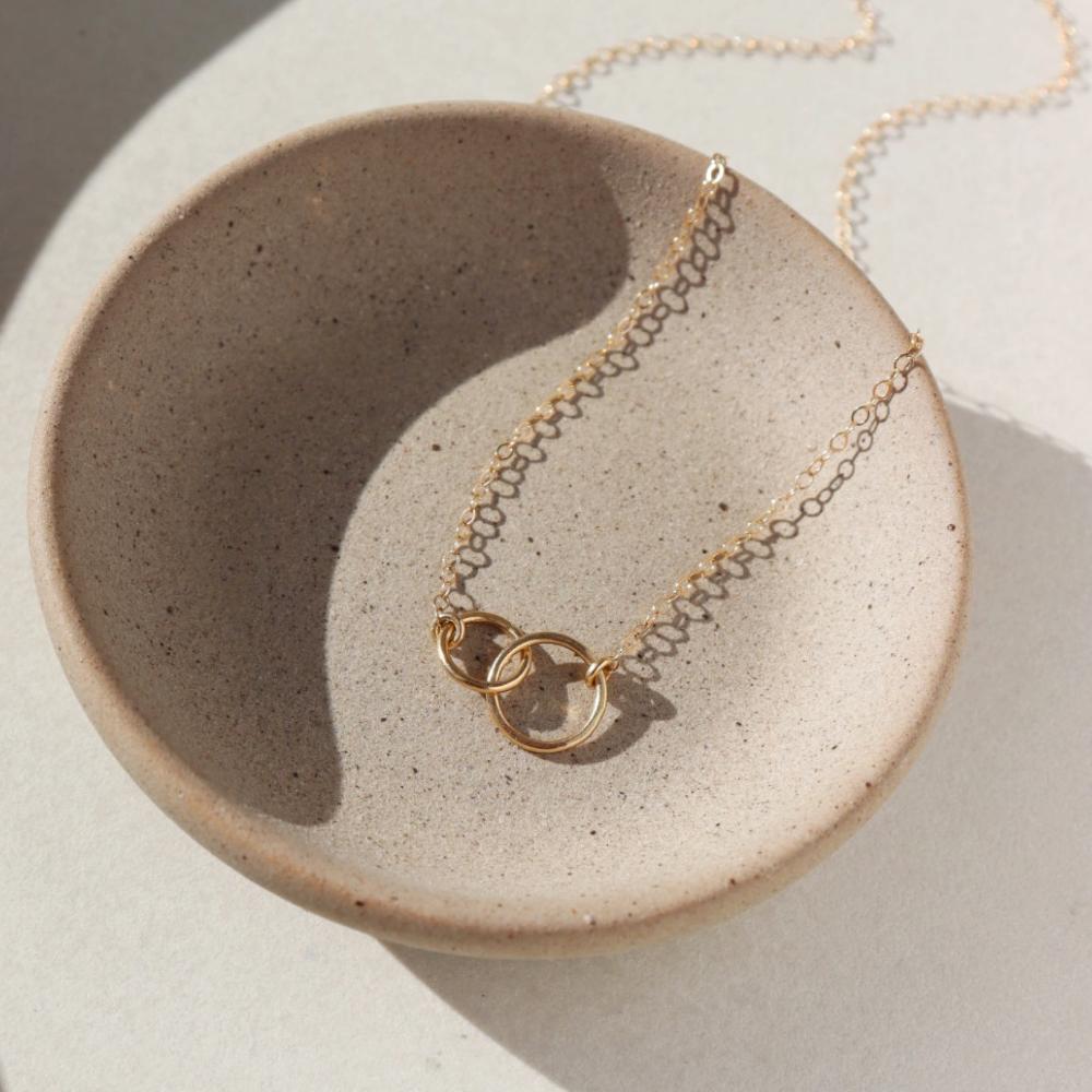 14k Solid Gold Unity Necklace