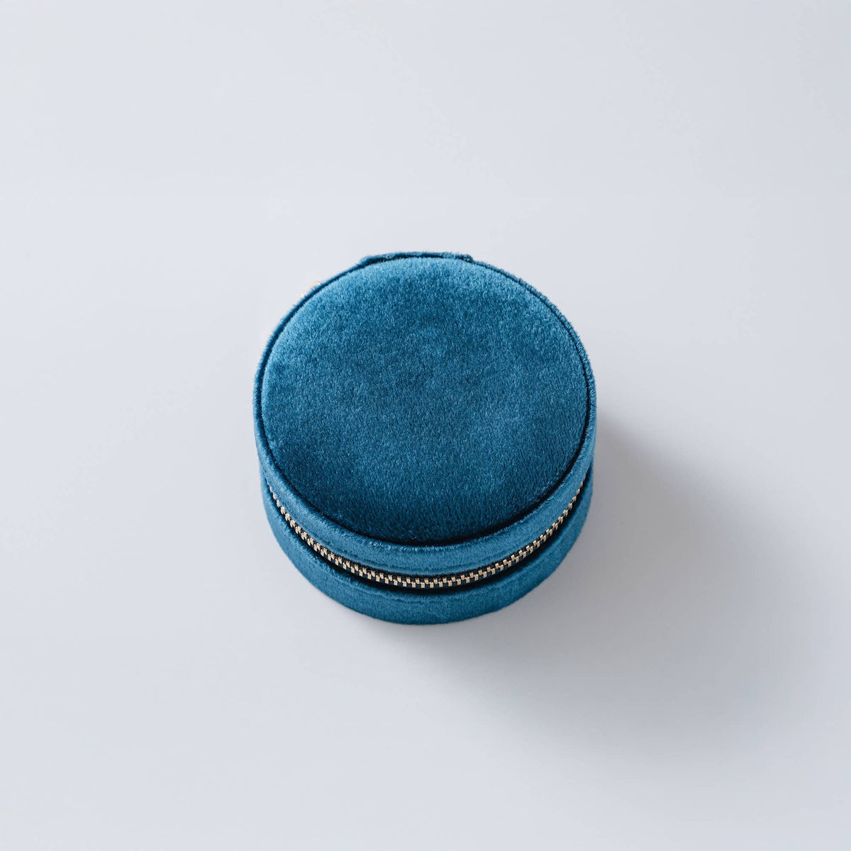 Round Velvet Jewelry Box Case