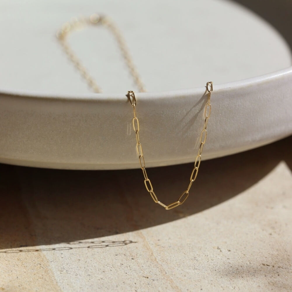 gold chain delicate chain cosette chain small paperclip chain Token Jewelry layered chains - Token Jewelry - Eau Claire Jewelry Store - Local Jewelry - Jewelry Gift - Women&#39;s Fashion - Handmade jewelry - Sterling Silver Jewelry - Gold filled jewelry - Jewelry store near me