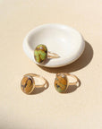 3 14k gold fill Turquoise Nomad Ring