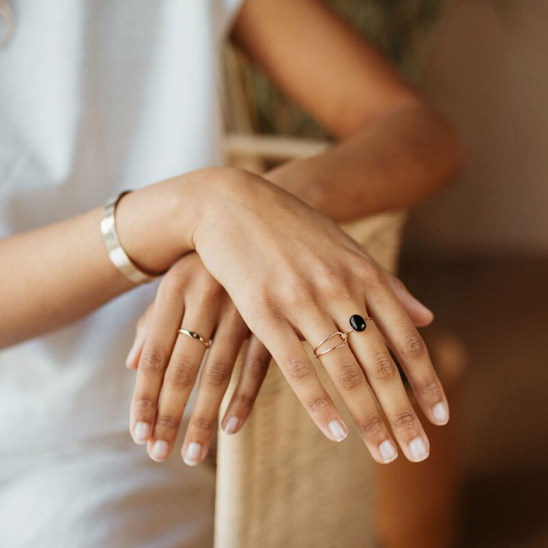 barrel ring token jewelry - handmade jewelry - everyday jewelry - minimal style jewelry - handmade jewelry - jewelry store near me - minimal rings - 14k gold filled rings