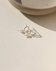 Ava Pearl Stud Earrings with minimalist sterling silver settings and elegant freshwater pearls.