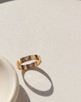Cigar Band offers a bold look with its wide hammered band