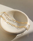 gold chain delicate chain cosette chain small paperclip chain Token Jewelry layered chains - Token Jewelry - Eau Claire Jewelry Store - Local Jewelry - Jewelry Gift - Women's Fashion - Handmade jewelry - Sterling Silver Jewelry - Gold filled jewelry - Jewelry store near me