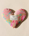 heart shaped eye pillow on a light background