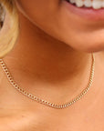 Model wearing 14k gold fill Demi Alexandra chain