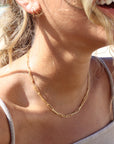 Model wearing 14k gold fill Chain Link choker.