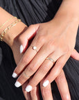 Model wearing 14k gold fill Midi Ring