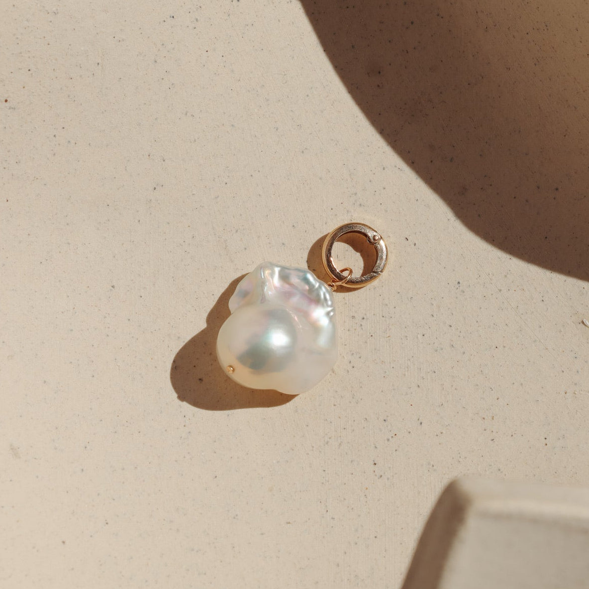 Baroque Pearl with Round Connector