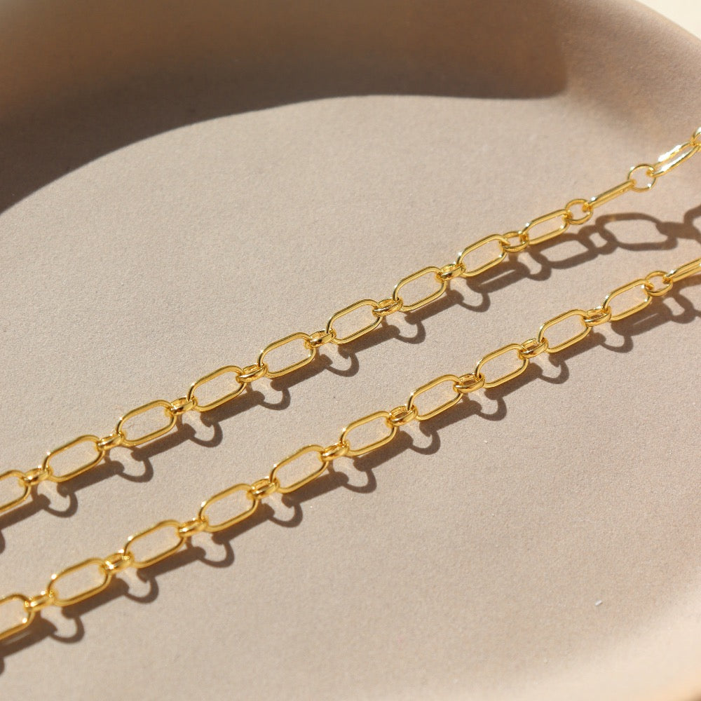 14k gold fill Brooklyn chain, everyday necklace, minimal necklace. Handmade in Eau Claire Wisconsin. 