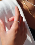 Model wearing Margot Pearl Ring