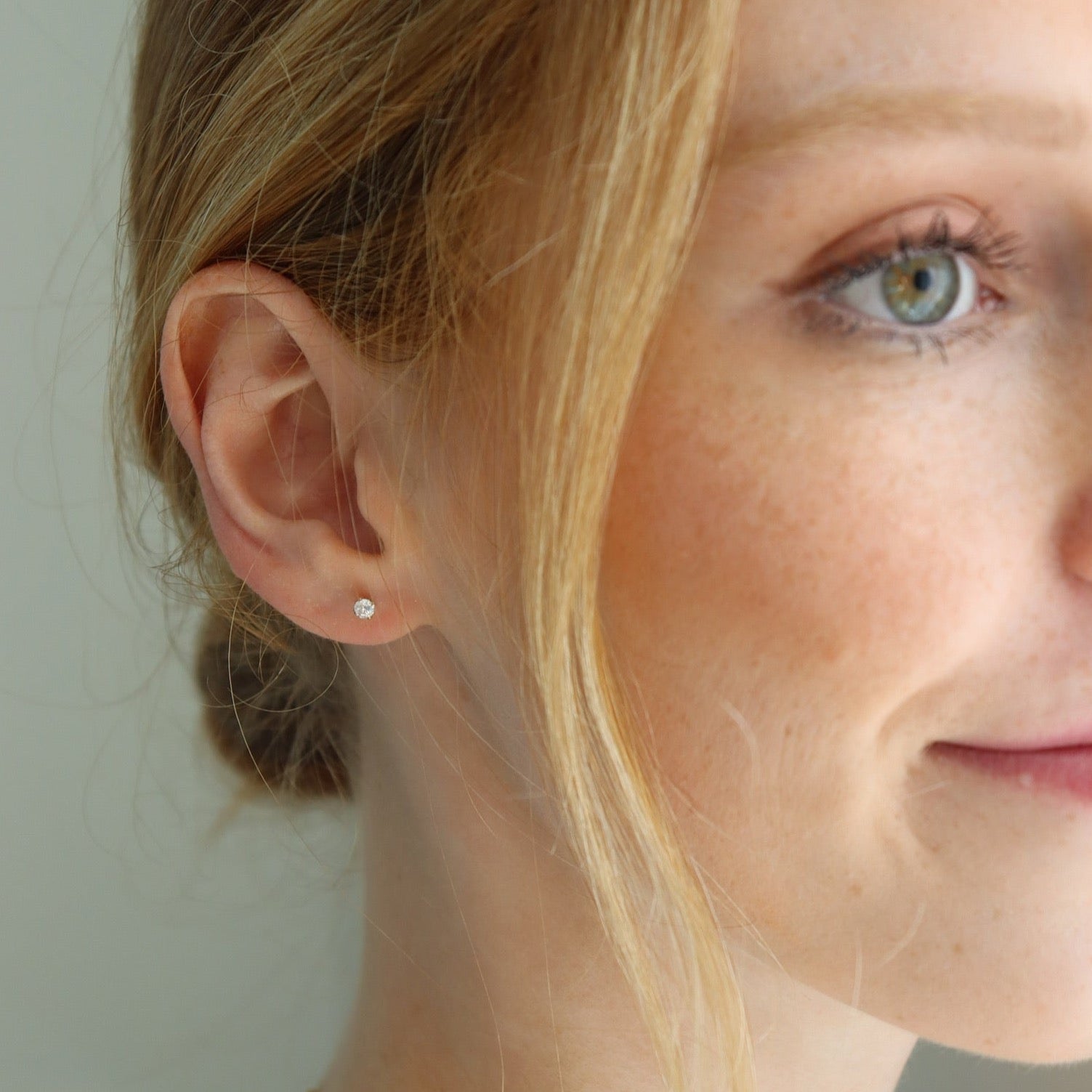 Quinn Stud Earrings.  Sterling Silver or 14k Gold Fill. Token Jewelry, handmade, hypoallergenic and waterproof.