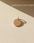 October birth flower charm in 14k gold fill