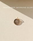 September birth flower charm in 14k gold fill