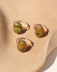 Three 14k gold fill Turquoise Nomad Ring