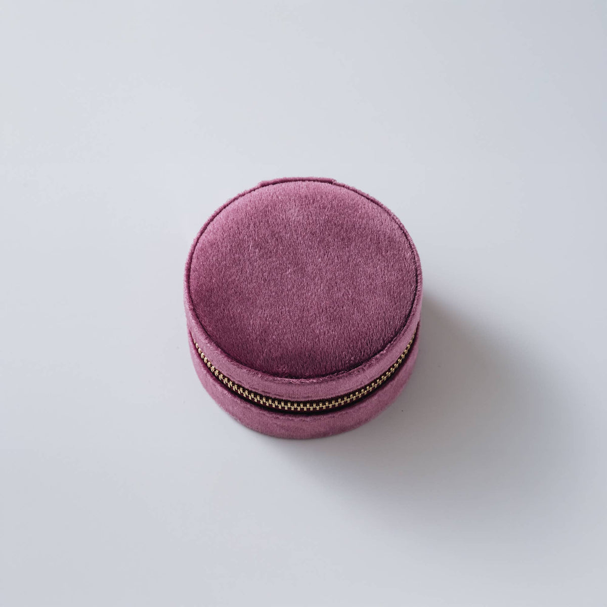 Round Velvet Jewelry Box Case