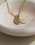 14k gold fill Birth Flower Necklace. Handmade in Eau Claire Wisconsin.