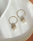 cocoon drops, token jewelry, pearl drop earrings, wedding pearl, 14k gold filled pearl earrings, handmade jewelry